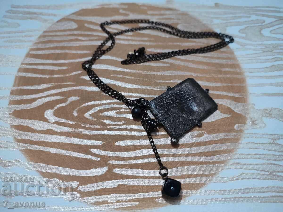 Auction  Necklace, stylish, charming ace of hearts card, dice 30.03.2025