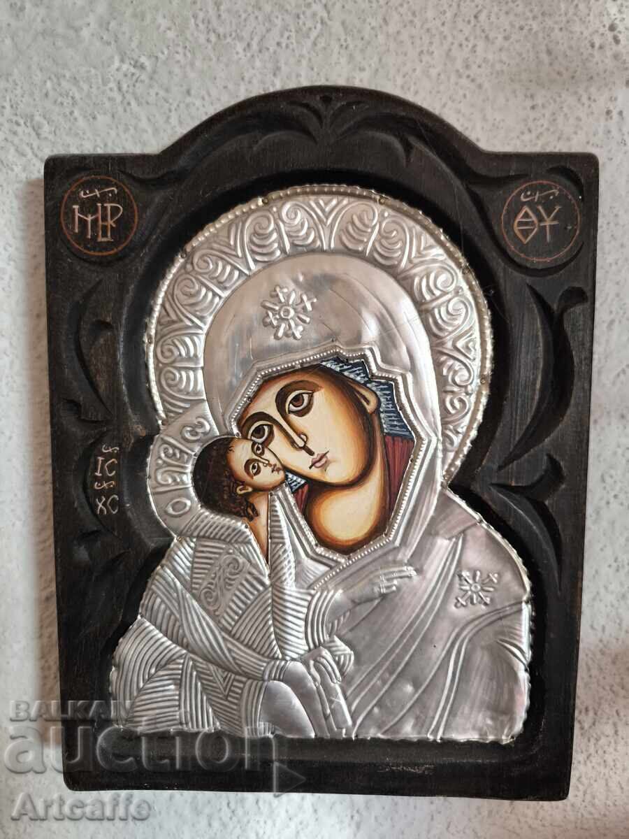 Icon of the Theotokos with a cover Icon of the Theotokos with a cover