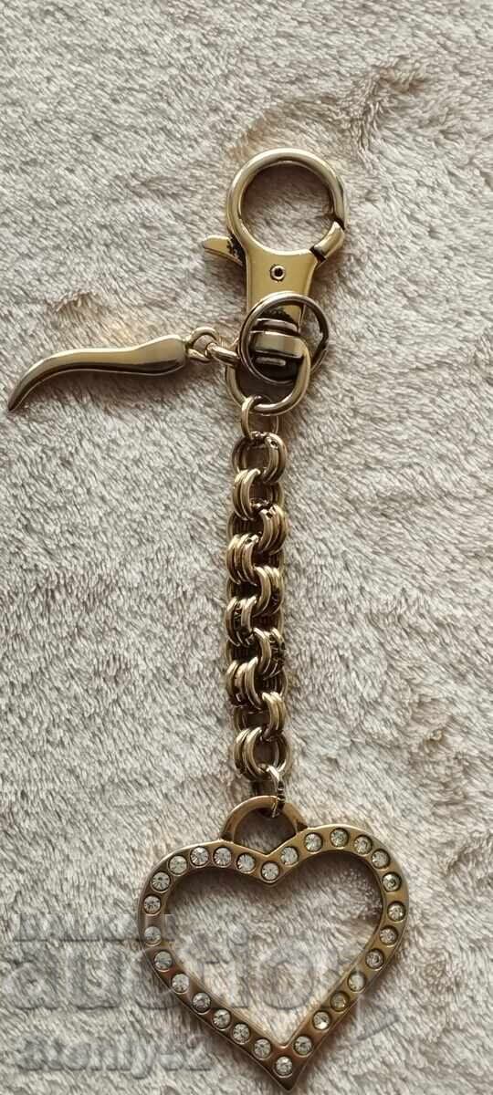 Massive Heart Keyring with Stones with price € 10.00 | 19.56 BGN
