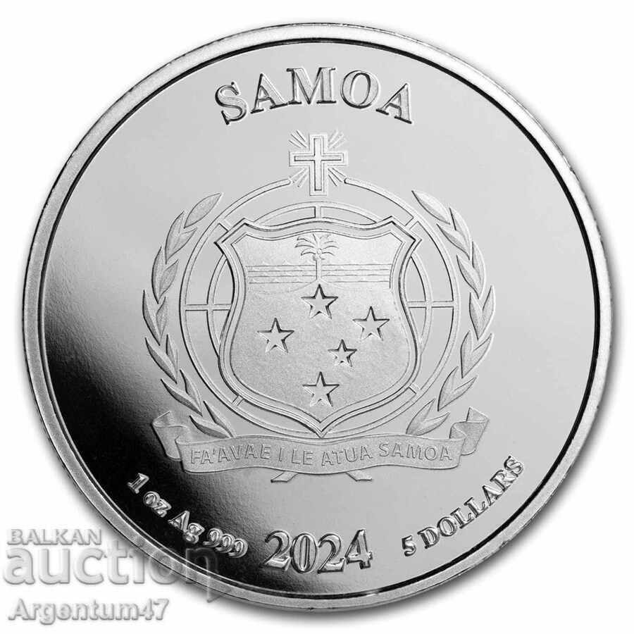 SILVER 1 OZ 2024 SAMOA - WONDER WOMAN DC with price 139.99 BGN | € 71.58