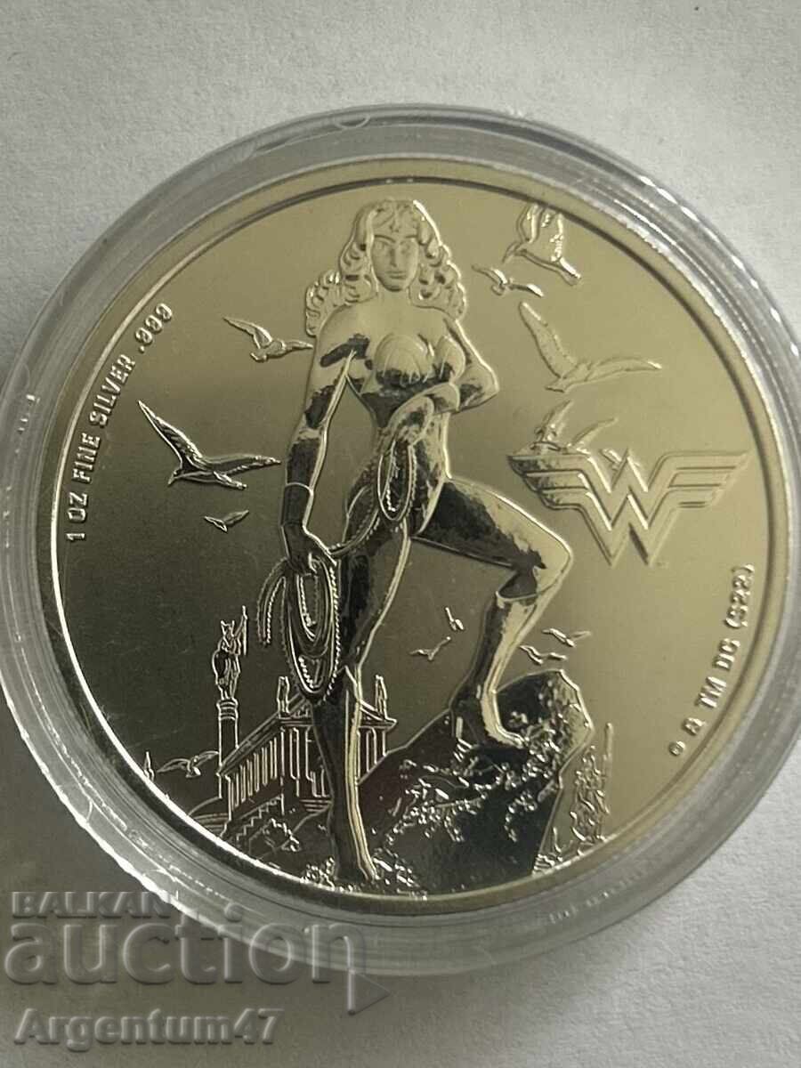 Auction  SILVER 1 OZ 2024 SAMOA - WONDER WOMAN DC