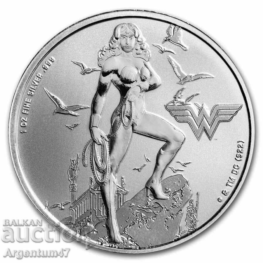 SILVER 1 OZ 2024 SAMOA - WONDER WOMAN DC