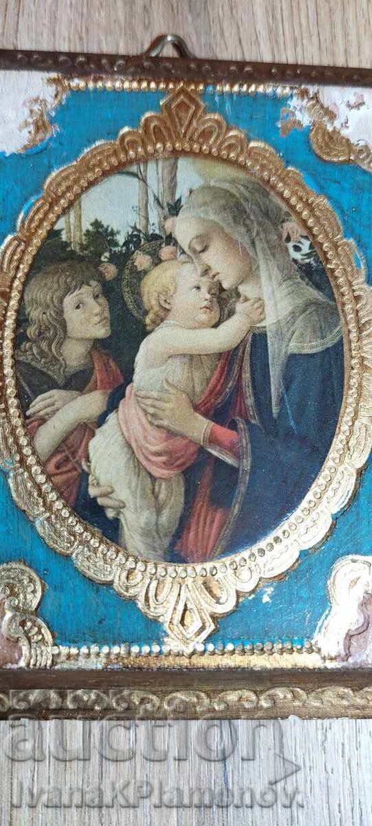 Аукцион Икона малка дървена