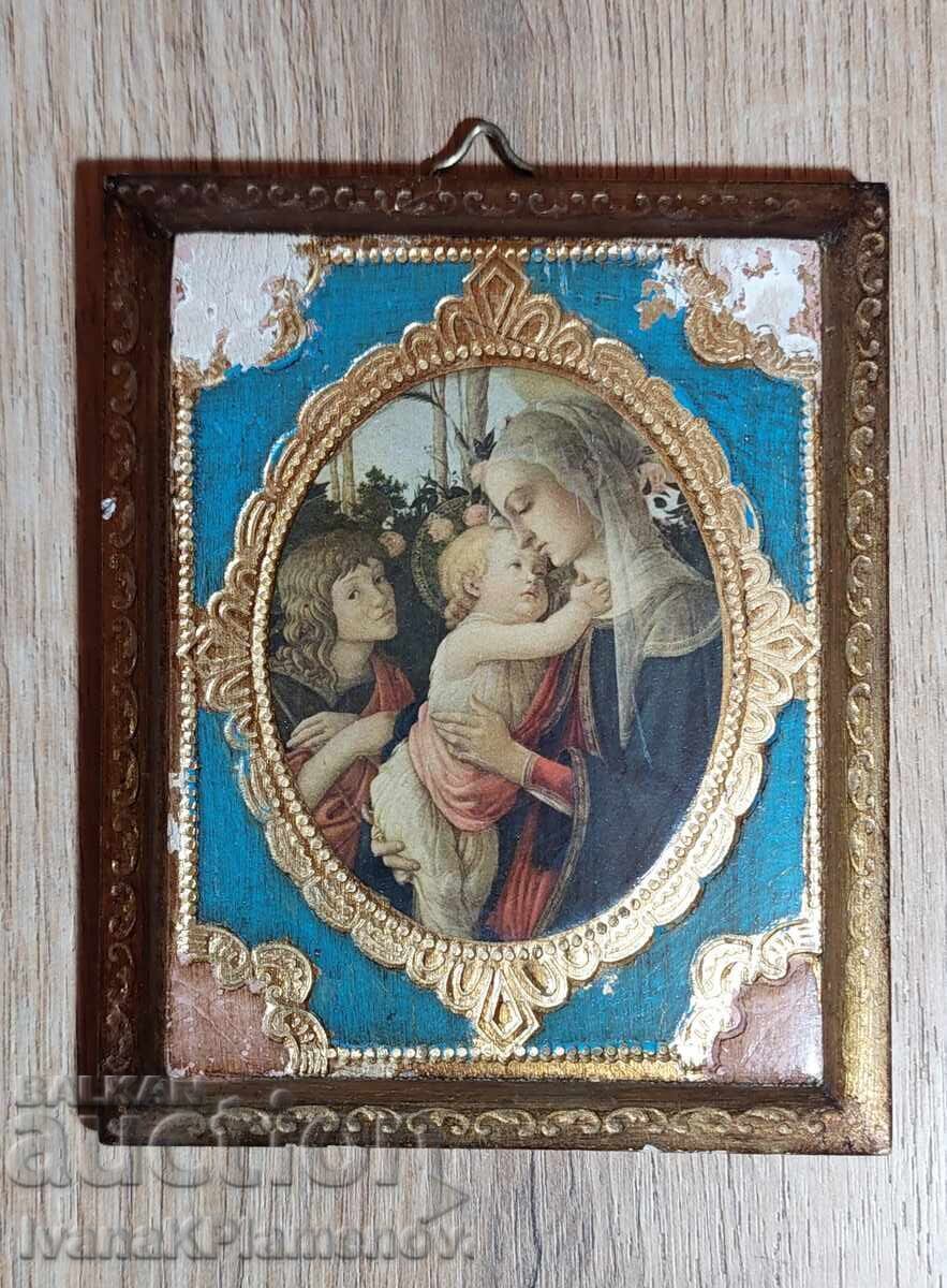 Икона малка дървена