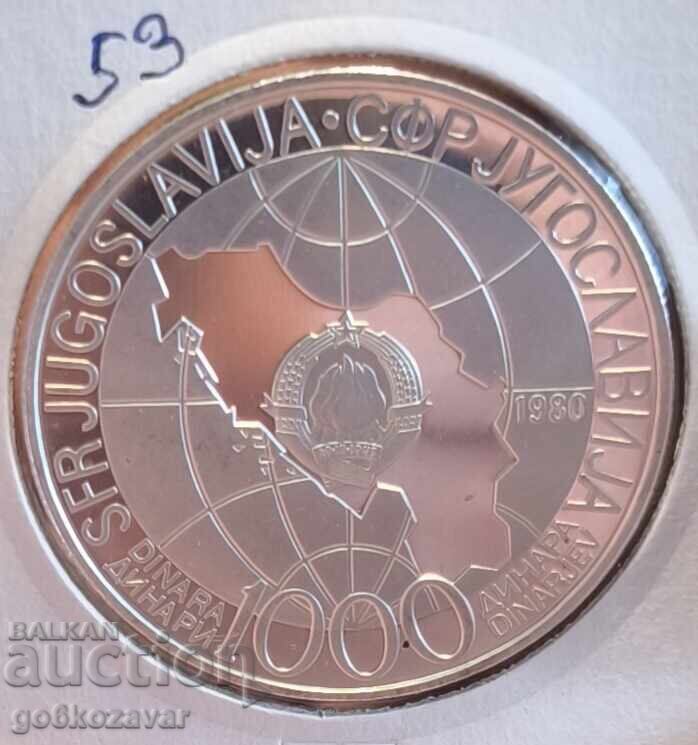 Γιουγκοσλαβία 1000 Δηνάρια Ασήμι 0,925, 26γρ Proof Γιουγκοσλαβία 1000 Δηνάρια Ασήμι 0,925, 26γρ Proof