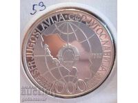 Iugoslavia 1000 Dinari Argint 0,925, 26g Proof