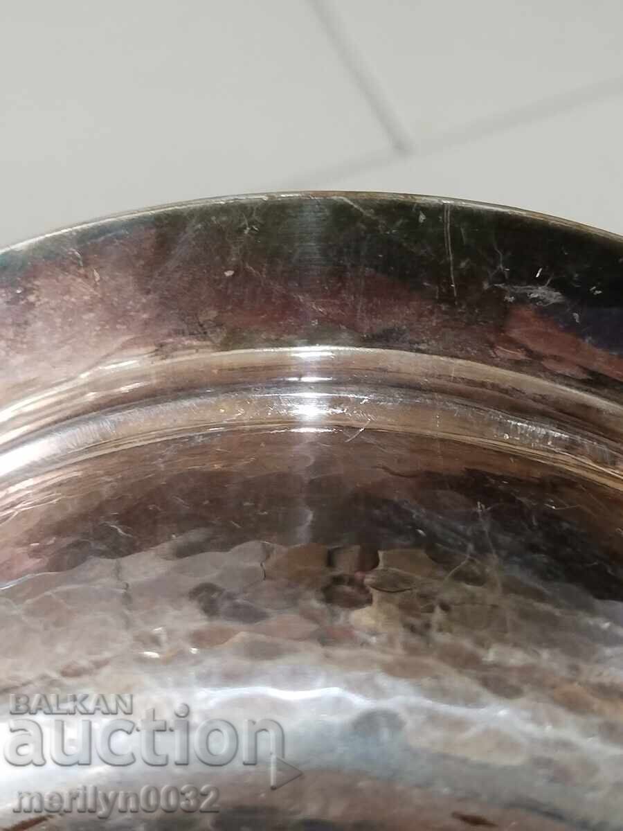 Παράδοση Μεταλλικό ασημένιο δοχείο για καραμέλες/ζαχαρώδη, ζαχαριέρα Παράδοση Μεταλλικό ασημένιο δοχείο για καραμέλες/ζαχαρώδη, ζαχαριέρα