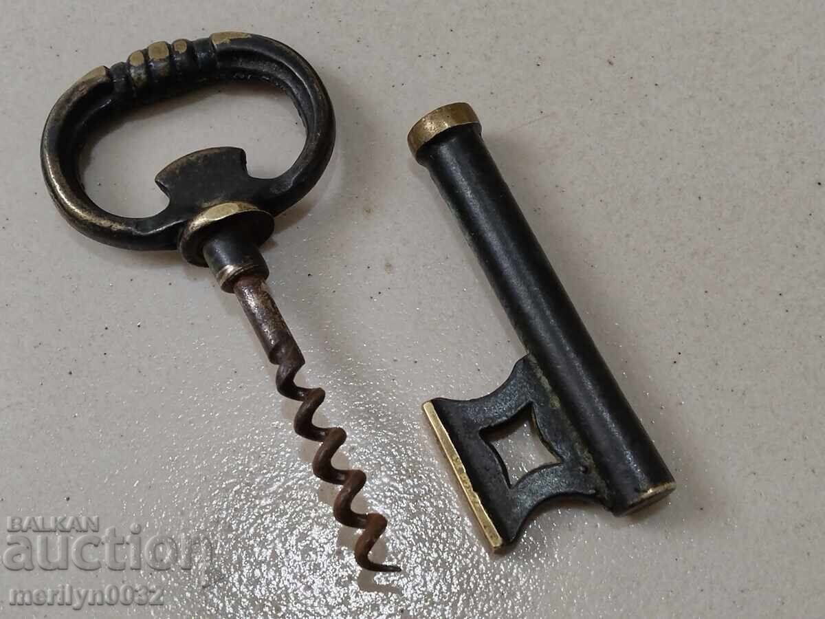 Παλιό μπρούτζινο τιρμπουσόν κλειδί 60-70s USSR - 5