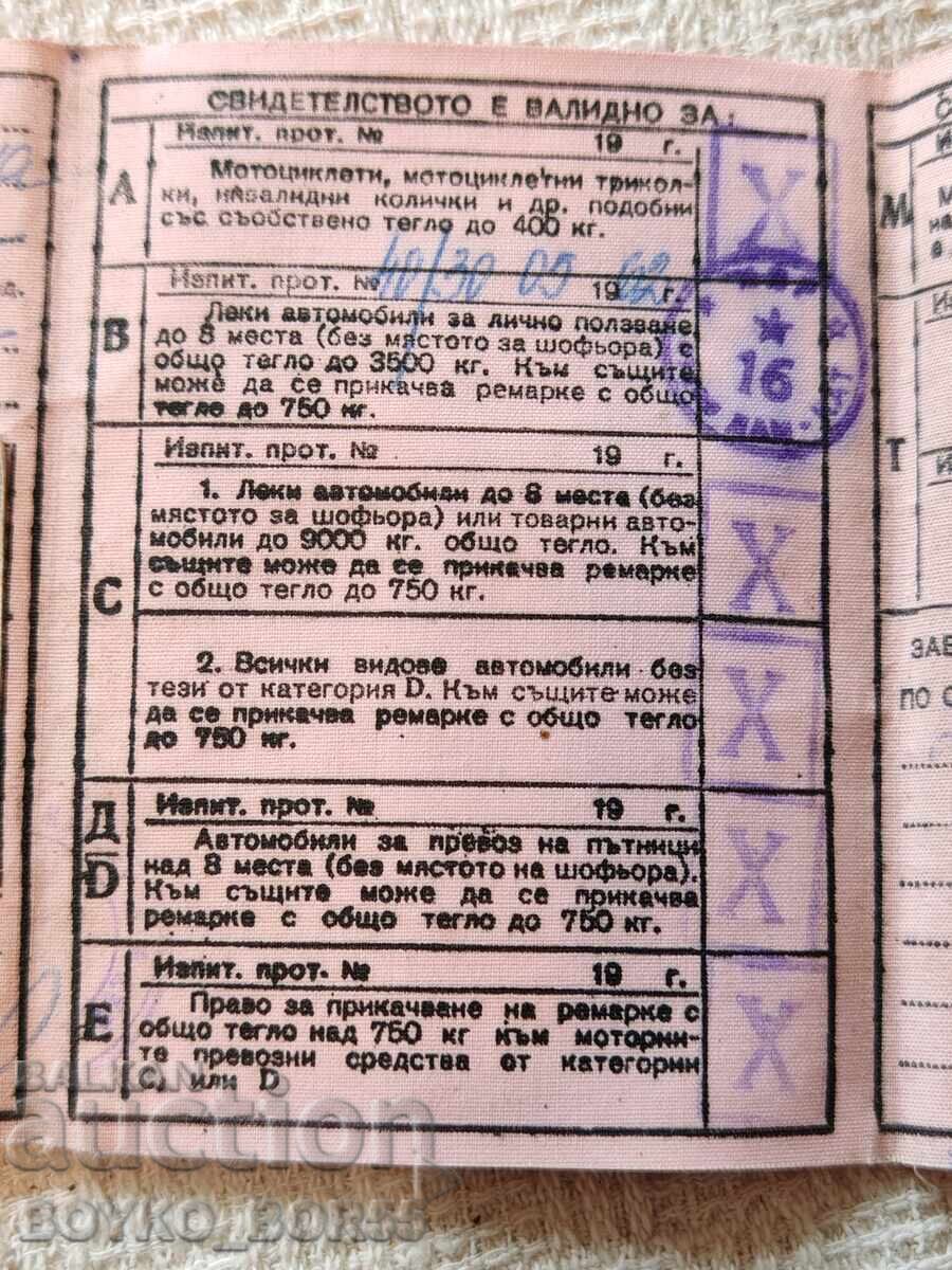Delivery of Bulgarian Socialist Driving License from 1970 Delivery of Bulgarian Socialist Driving License from 1970