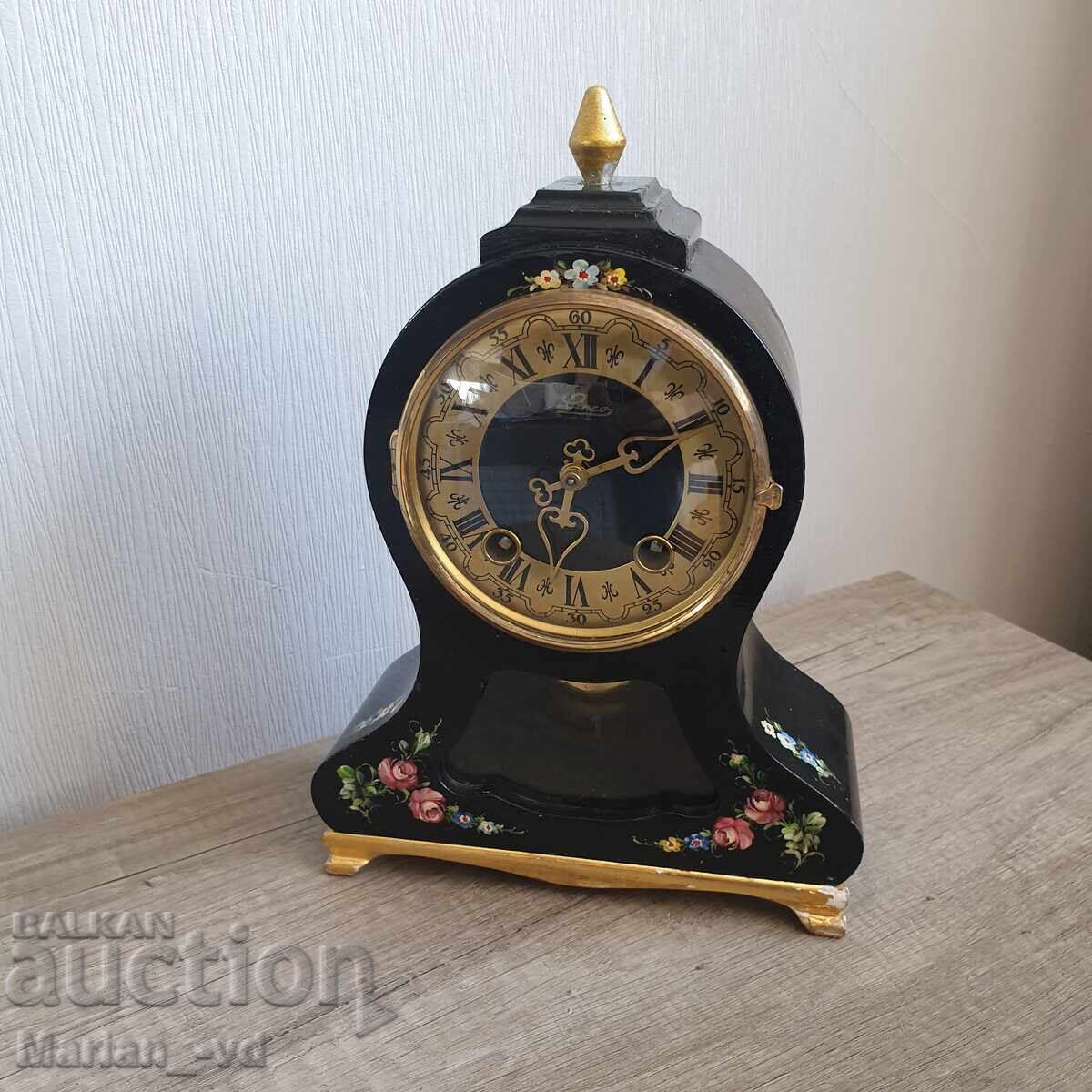 Mechanical Swiss Desk Clock, Hand-Painted with price 140.00 BGN | € 71.58 Mechanical Swiss Desk Clock, Hand-Painted with price 140.00 BGN | € 71.58