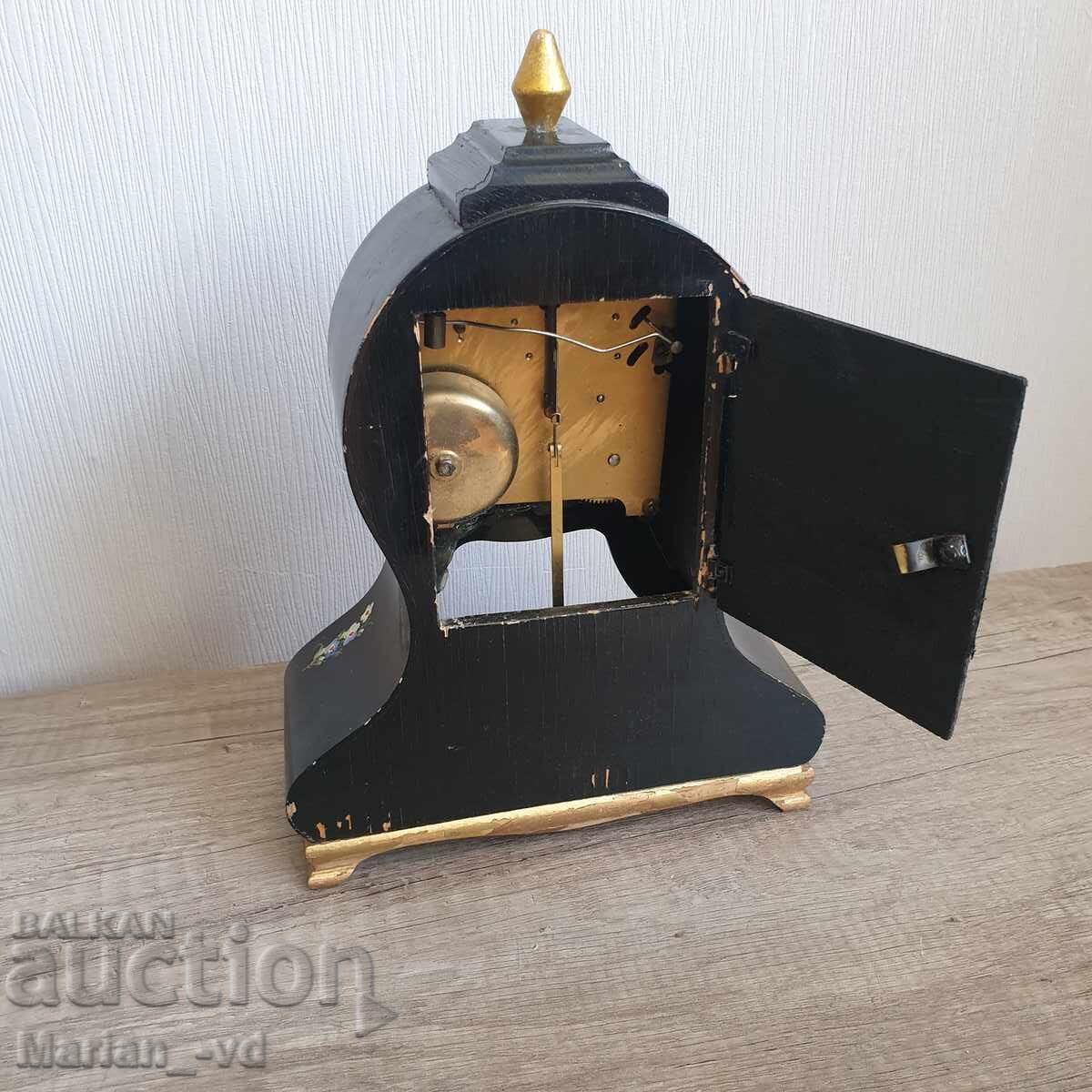 Mechanical Swiss Desk Clock, Hand-Painted - 7 Mechanical Swiss Desk Clock, Hand-Painted - 7