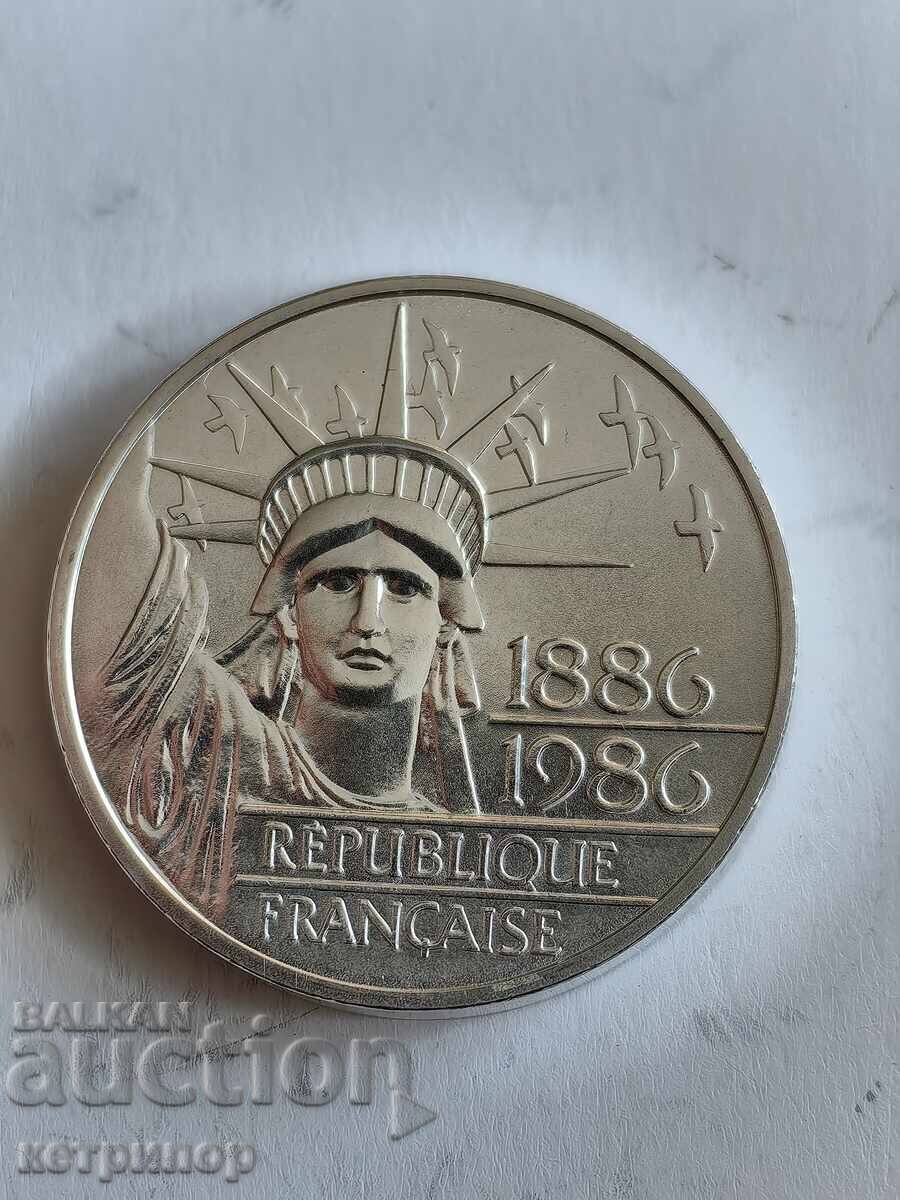 100 franci Franța 1986 argint. Piefort cu preț € 120.00 | 234.70 BGN