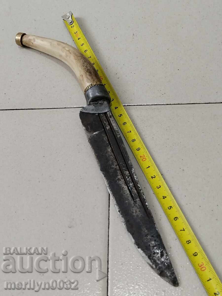 Κυνηγετικό μαχαίρι με λαβή κέρατου - 6