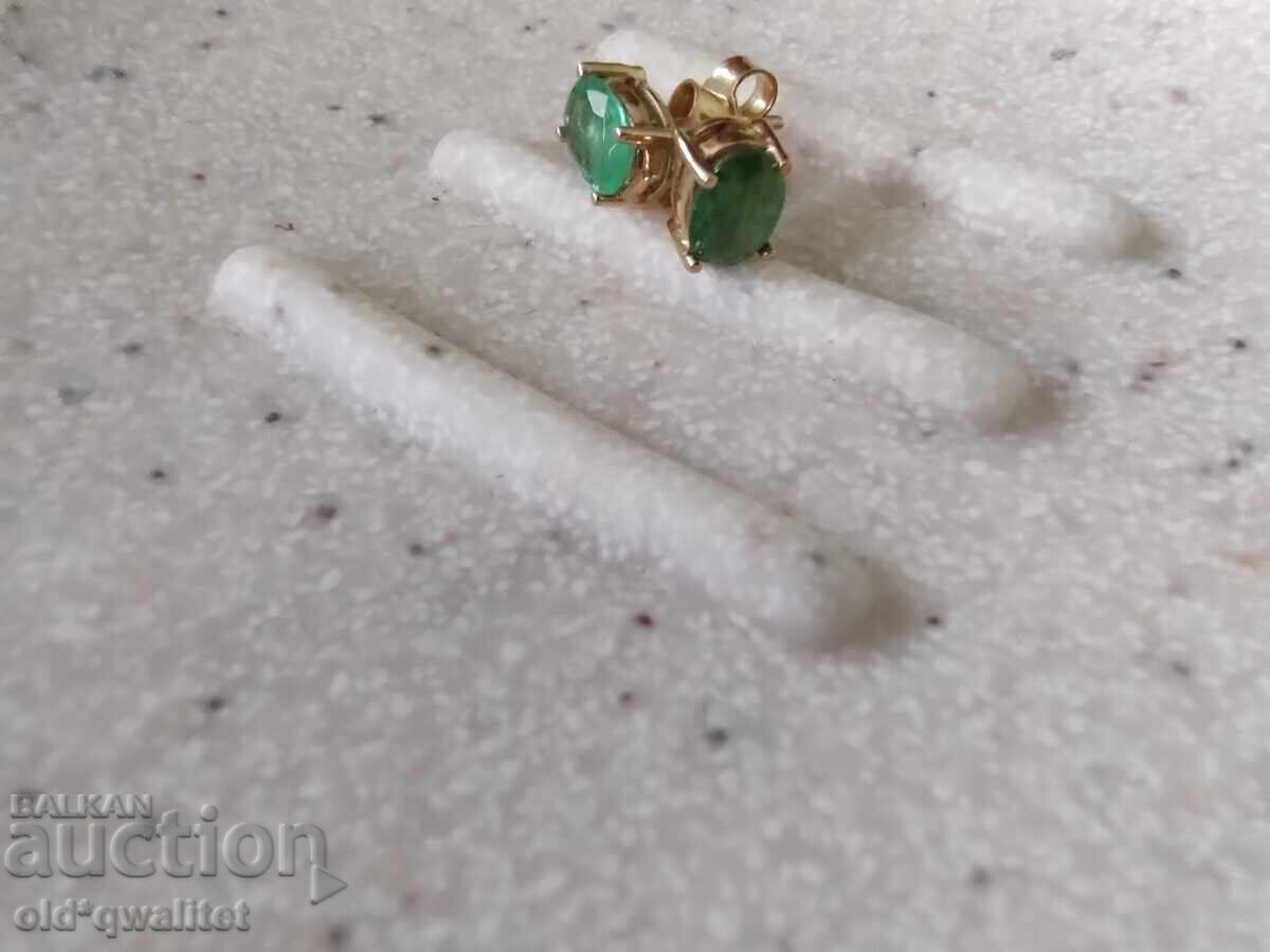 Χρυσά σκουλαρίκια / Σμαράγδι / Σμαράγδια με τιμή 880.00 BGN | € 449.94 Χρυσά σκουλαρίκια / Σμαράγδι / Σμαράγδια με τιμή 880.00 BGN | € 449.94