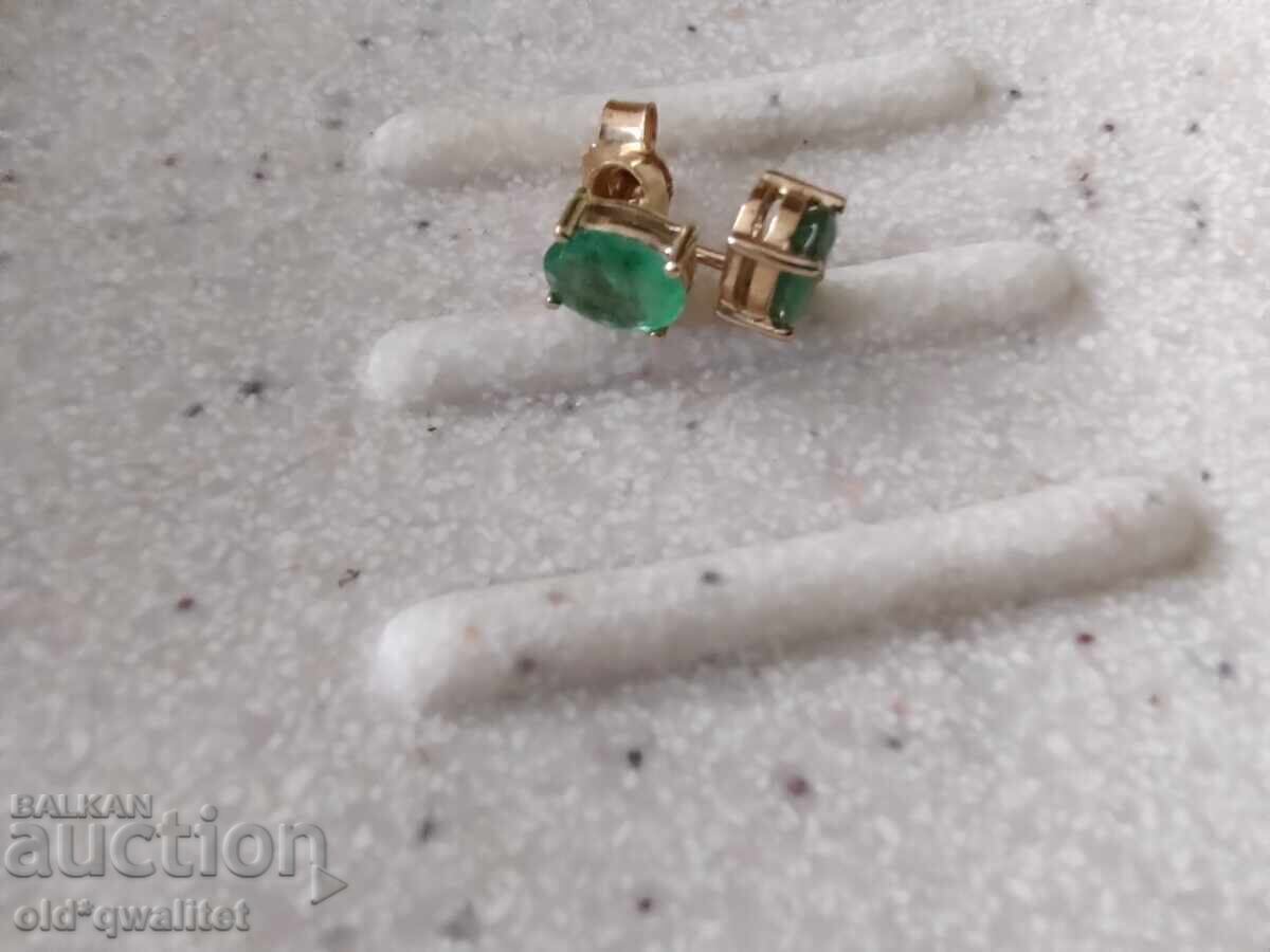 Χρυσά σκουλαρίκια / Σμαράγδι / Σμαράγδια - 5 Χρυσά σκουλαρίκια / Σμαράγδι / Σμαράγδια - 5