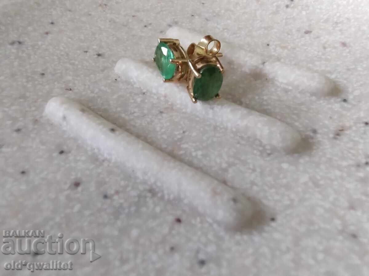 Χρυσά σκουλαρίκια / Σμαράγδι / Σμαράγδια Χρυσά σκουλαρίκια / Σμαράγδι / Σμαράγδια