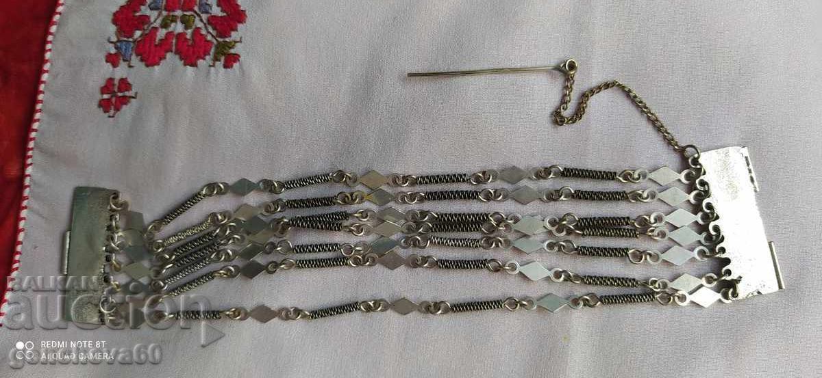 Възрожденска етно сачанена гривна/носия - 5