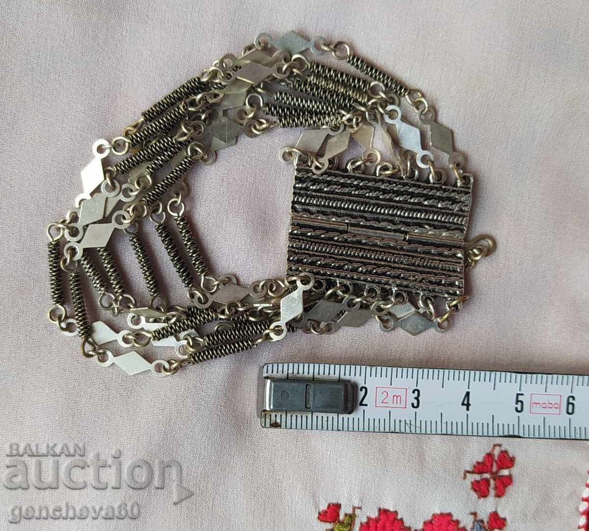 Възрожденска етно сачанена гривна/носия - 7