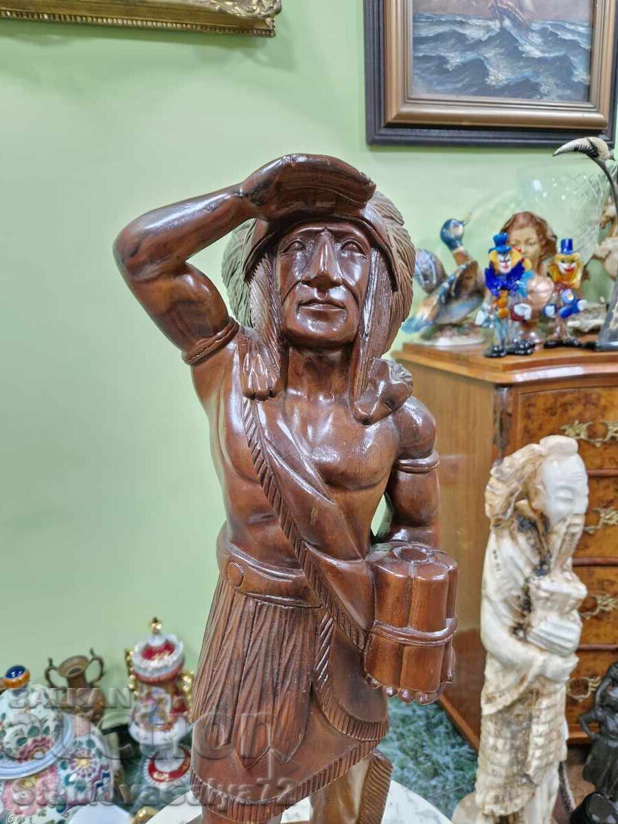 Delivery of Large Antique Wooden Figure Statuette