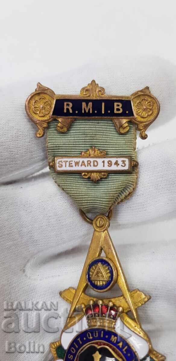 Доставка на Колекционен масонски медал,орден,знак 1913г. Англия, Лондон