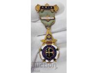 Колекционен масонски медал,орден,знак 1913г. Англия, Лондон