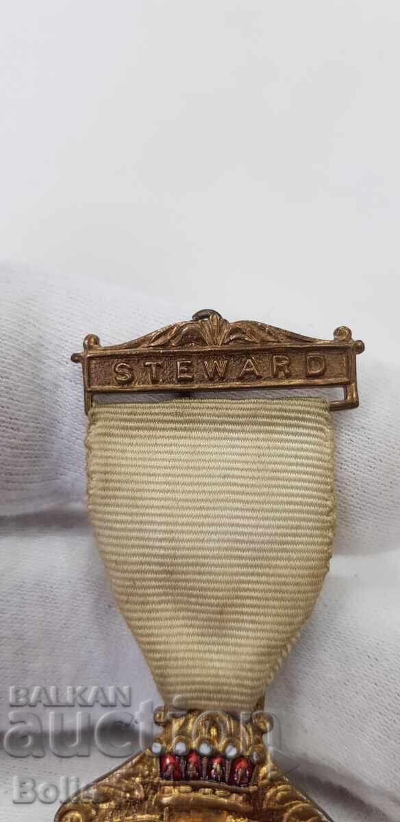 Συλλεκτικό μασονικό μετάλλιο, παράσημο, σήμα 1950, Αγγλία, Λονδίνο - 5 Συλλεκτικό μασονικό μετάλλιο, παράσημο, σήμα 1950, Αγγλία, Λονδίνο - 5