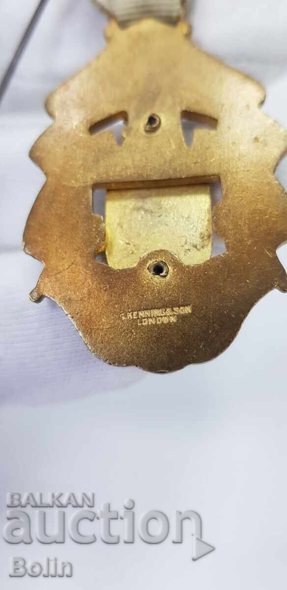 Συλλεκτικό μασονικό μετάλλιο, παράσημο, σήμα 1950, Αγγλία, Λονδίνο - 6 Συλλεκτικό μασονικό μετάλλιο, παράσημο, σήμα 1950, Αγγλία, Λονδίνο - 6