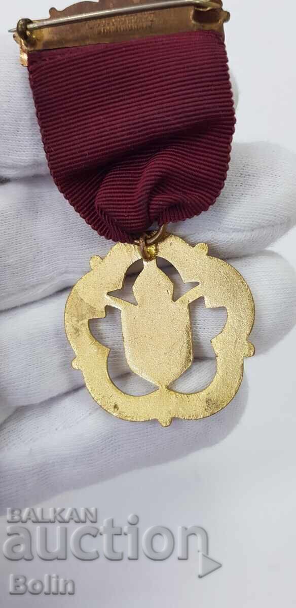 Колекционен Масонски медал,орден,знак 1954г. Англия, Лондон - 5