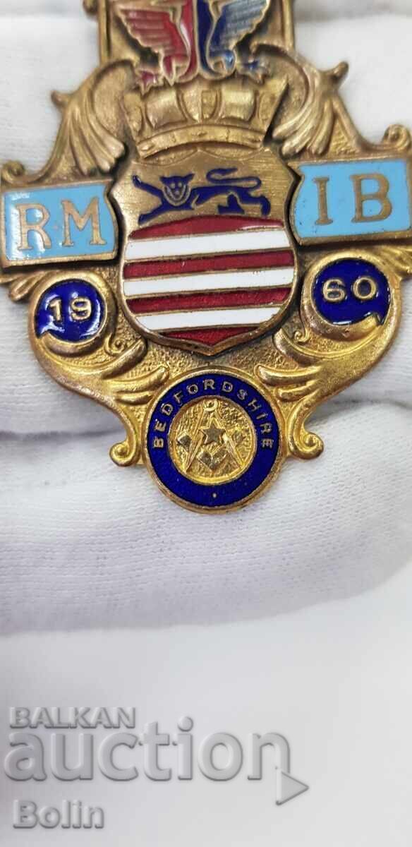 Аукцион Колекционен Масонски  медал,орден,знак 1960г. Англия, Лондон