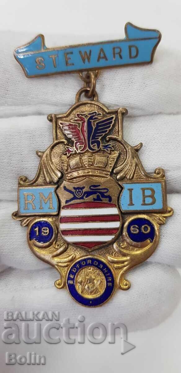 Колекционен Масонски  медал,орден,знак 1960г. Англия, Лондон - 5