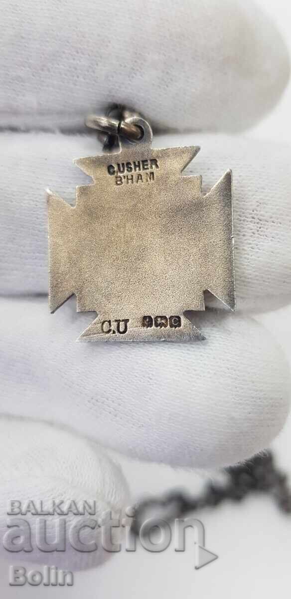 Collectible Masonic pendant, enamel sign - early 20th century - 6