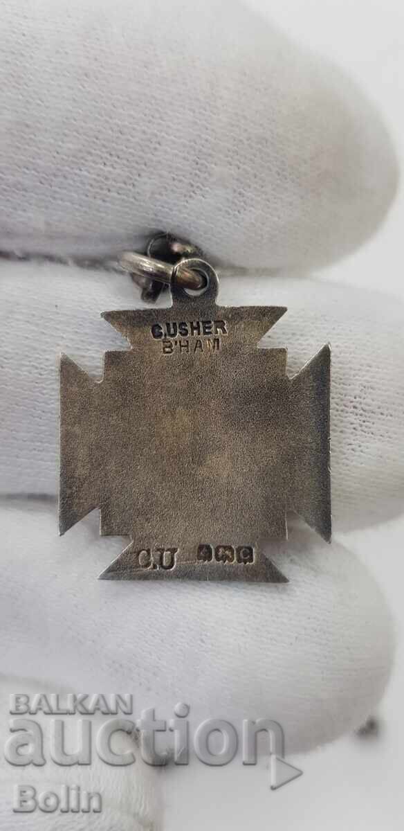 Collectible Masonic pendant, enamel sign - early 20th century - 7