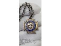 Συλλεκτικό Μασονικό μενταγιόν, σήμα με σμάλτο - αρχές 20ού αιώνα
