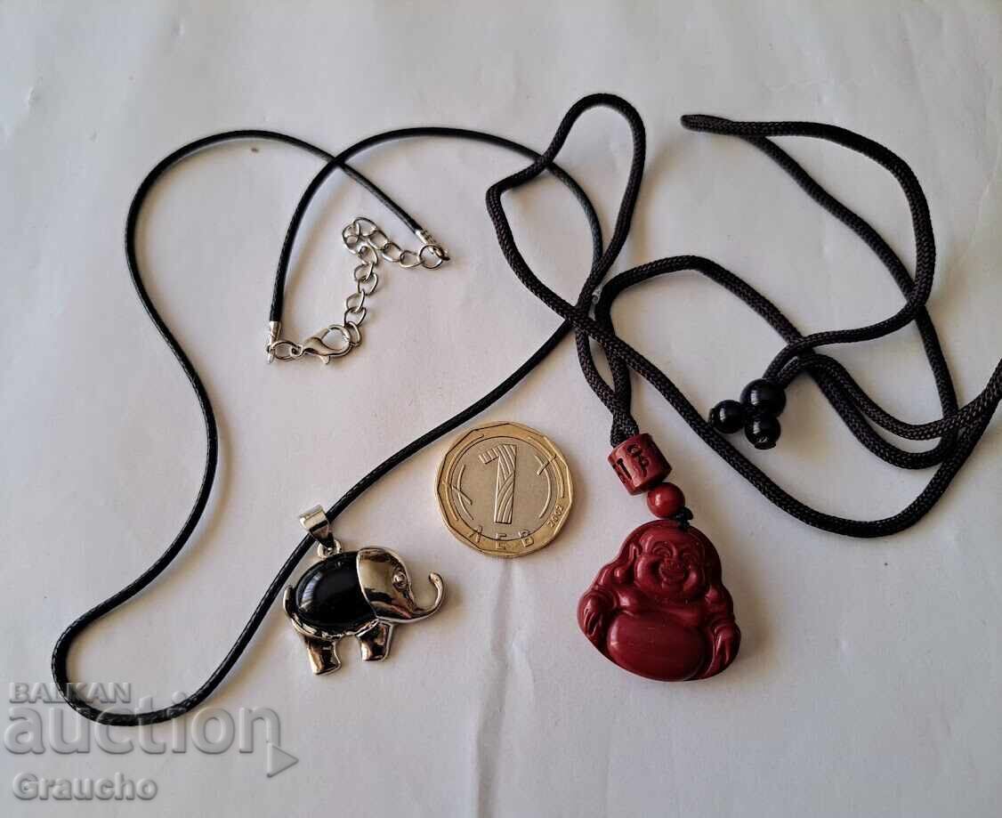 Κρεμαστά Βούδα από κιννάβαρι και ελεφαντάκι από όνυχα με τιμή 16.00 BGN | € 8.18