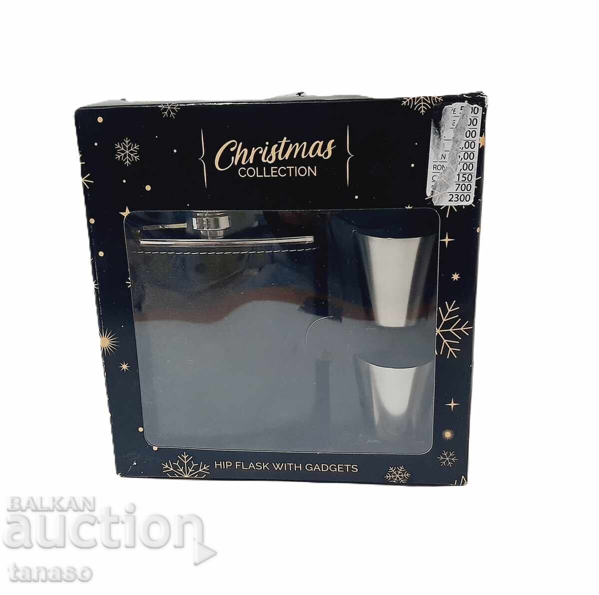 Metal flask with two shot glasses (1.3) with price 25.00 BGN | € 12.78 Metal flask with two shot glasses (1.3) with price 25.00 BGN | € 12.78