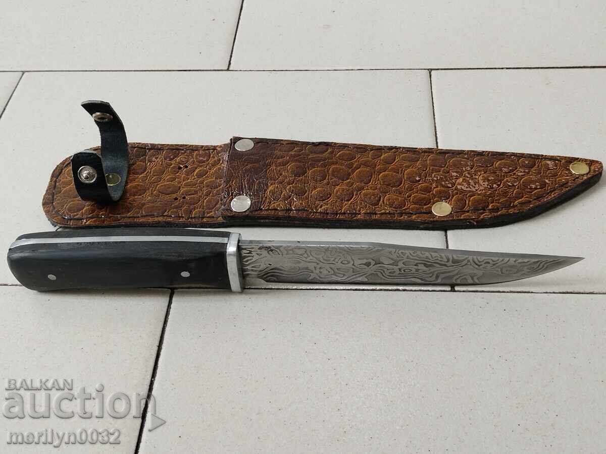 Hunting knife with sheath and buffalo horn handle with price 129.00 BGN | € 65.96 Hunting knife with sheath and buffalo horn handle with price 129.00 BGN | € 65.96