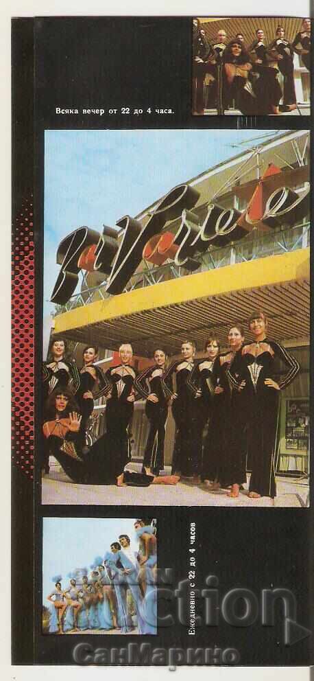 Auction Advertising flyer Sunny Beach Bar-variety show Auction Advertising flyer Sunny Beach Bar-variety show