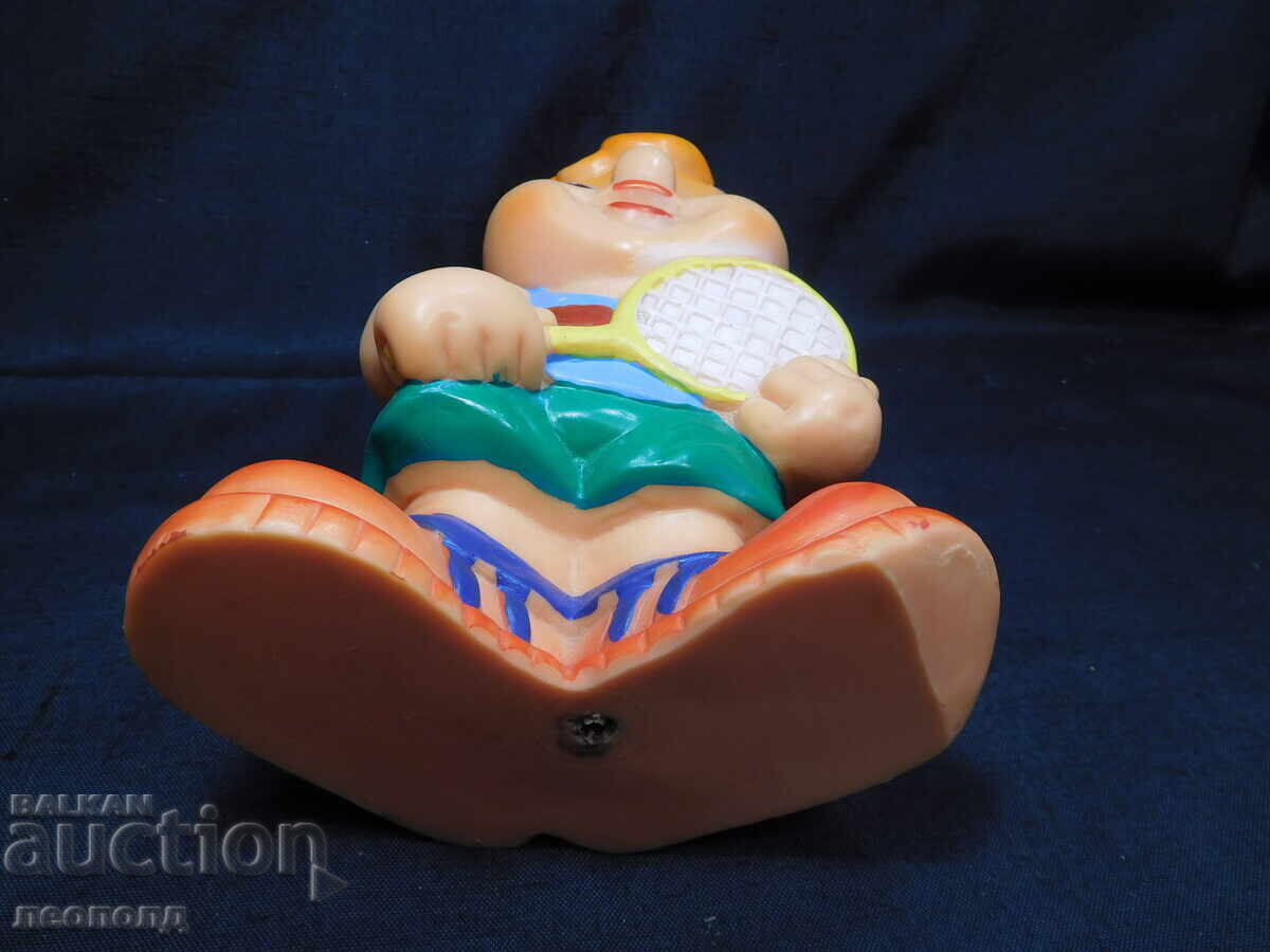 ΠΑΛΙΟ ΡΕΤΡΟ ΣΟΣ ΣΣΣΡ ΛΑΣΤΙΧΕΝΙΟ ΠΑΙΧΝΙΔΙ ΚΟΥΚΛΑ ΤΕΝΙΣΤΗΣ - 5