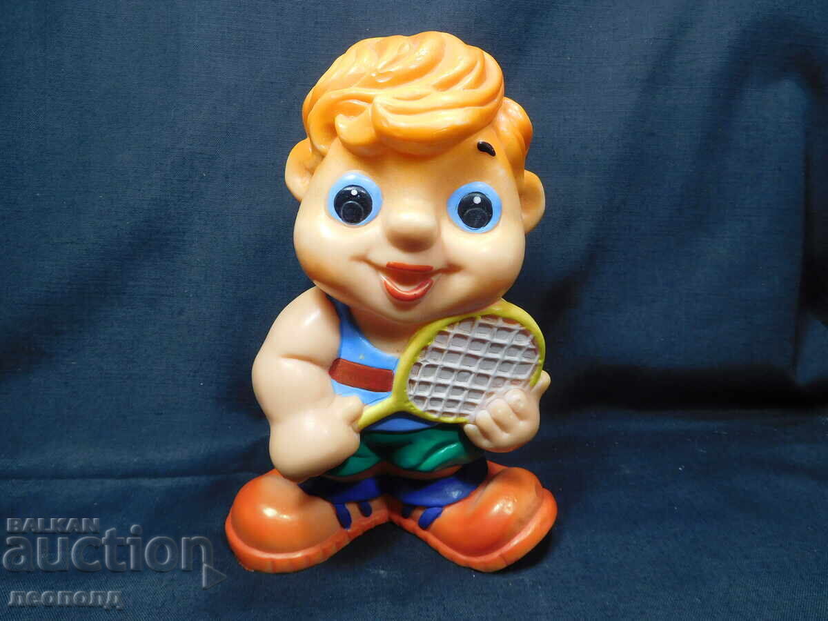 ΠΑΛΙΟ ΡΕΤΡΟ ΣΟΣ ΣΣΣΡ ΛΑΣΤΙΧΕΝΙΟ ΠΑΙΧΝΙΔΙ ΚΟΥΚΛΑ ΤΕΝΙΣΤΗΣ