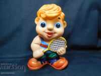 VECHE RETRO SOVIETICĂ URSS JUCĂRIE DE CAUCIUC PĂPUȘĂ TENISMAN