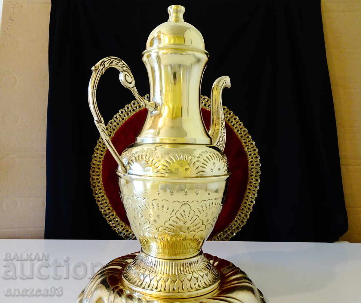 Χάλκινη κανάτα κρασιού 2.5 λίτρων, Ιερουσαλήμ, με σήμανση με τιμή 179.00 BGN | € 91.52 Χάλκινη κανάτα κρασιού 2.5 λίτρων, Ιερουσαλήμ, με σήμανση με τιμή 179.00 BGN | € 91.52