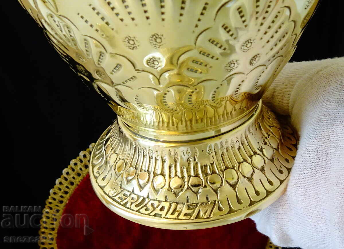 Χάλκινη κανάτα κρασιού 2.5 λίτρων, Ιερουσαλήμ, με σήμανση - 6 Χάλκινη κανάτα κρασιού 2.5 λίτρων, Ιερουσαλήμ, με σήμανση - 6