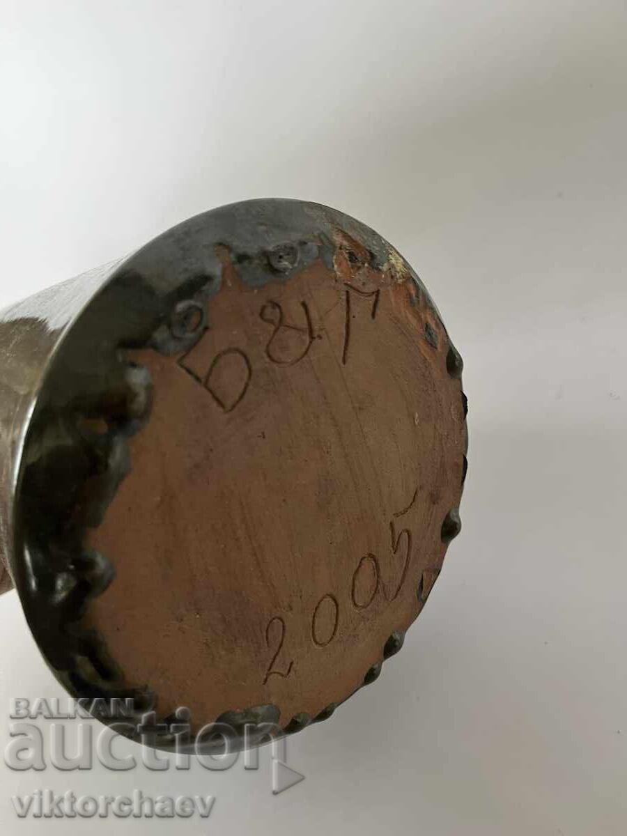 Decorative ceramic vase, signed (B & G) year 2005 with price 88.00 BGN | € 44.99 Decorative ceramic vase, signed (B & G) year 2005 with price 88.00 BGN | € 44.99