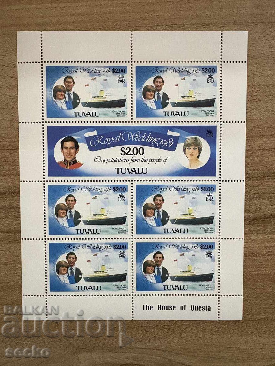 Τουβαλού - Βασιλικός Γάμος - Βασιλικά Γιοτ (1981) MNH - 3 φύλλα Τουβαλού - Βασιλικός Γάμος - Βασιλικά Γιοτ (1981) MNH - 3 φύλλα