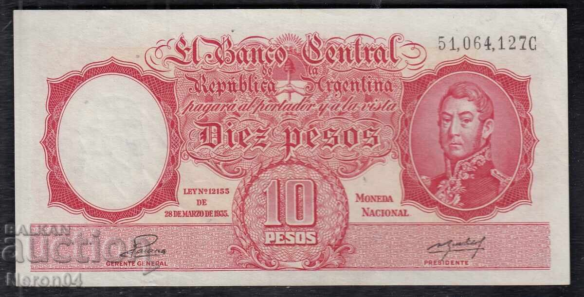 10 πέσος 1935, Αργεντινή 10 πέσος 1935, Αργεντινή