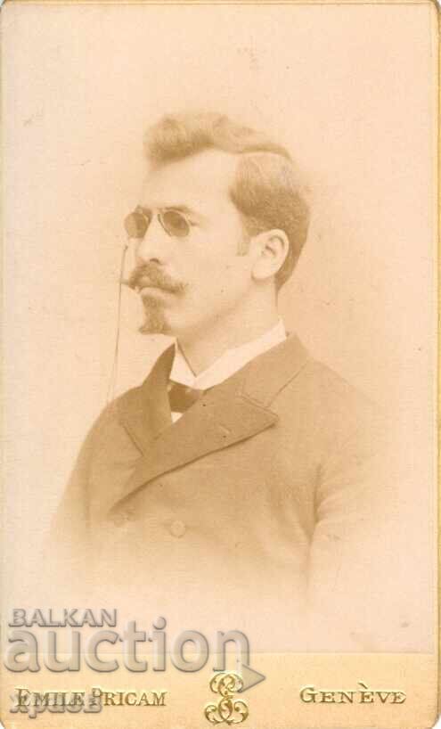 OLD PHOTOGRAPH - CARDBOARD - GENEVA - SWITZERLAND - M1966