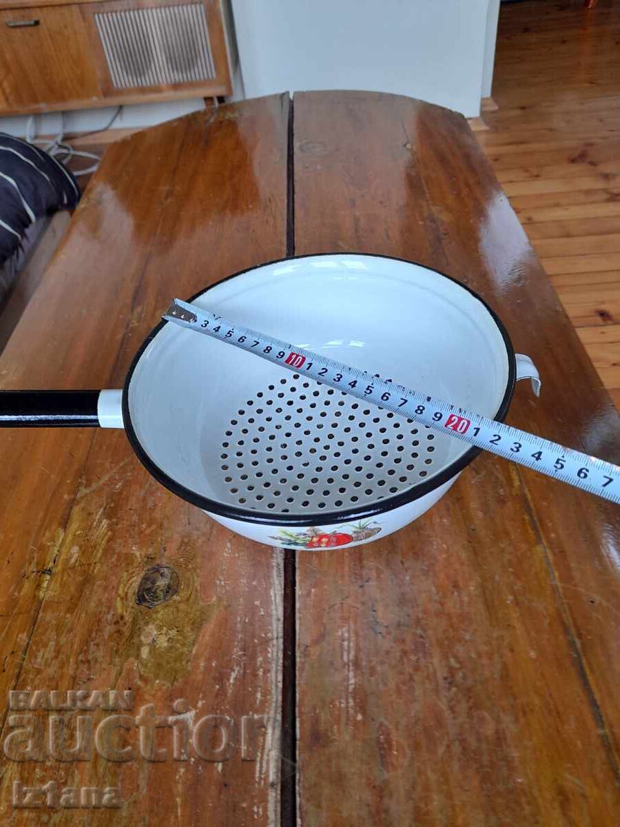 Δημοπρασία Παλιό σμάλτο σουρωτήρι, τρυπητό