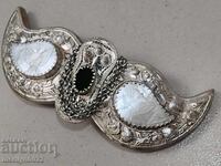 Възрожденски чукани  сребърни пафти със седеф, пафта, сребро