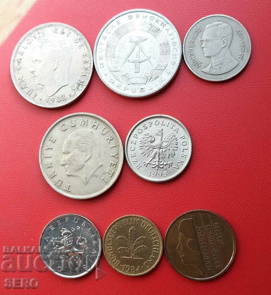 Mixed lot of 8 coins with price 1.01 BGN | € 0.52 Mixed lot of 8 coins with price 1.01 BGN | € 0.52