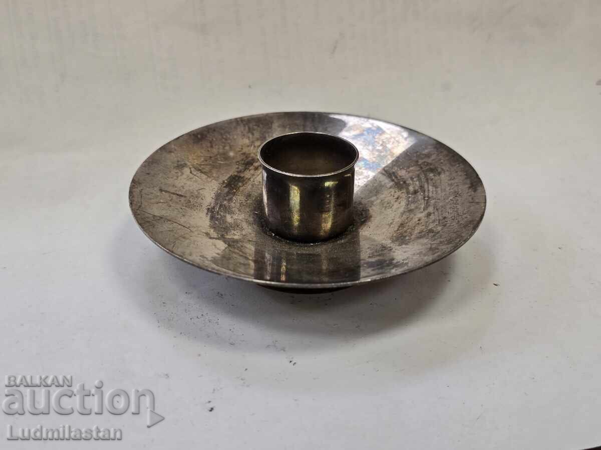 Auction  Old Silver-Plated Candlestick